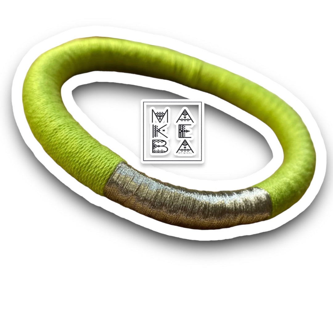 Bracciale Bangle Classic - Verde Acido Lime Argento Silver