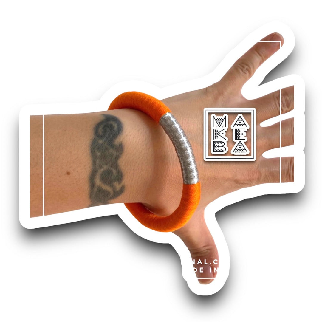 Bracciale Bangle Classic - Arancio Argento Silver