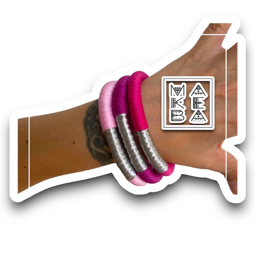 Set 3 Bangle Classic - “Super Flower” Argento Silver