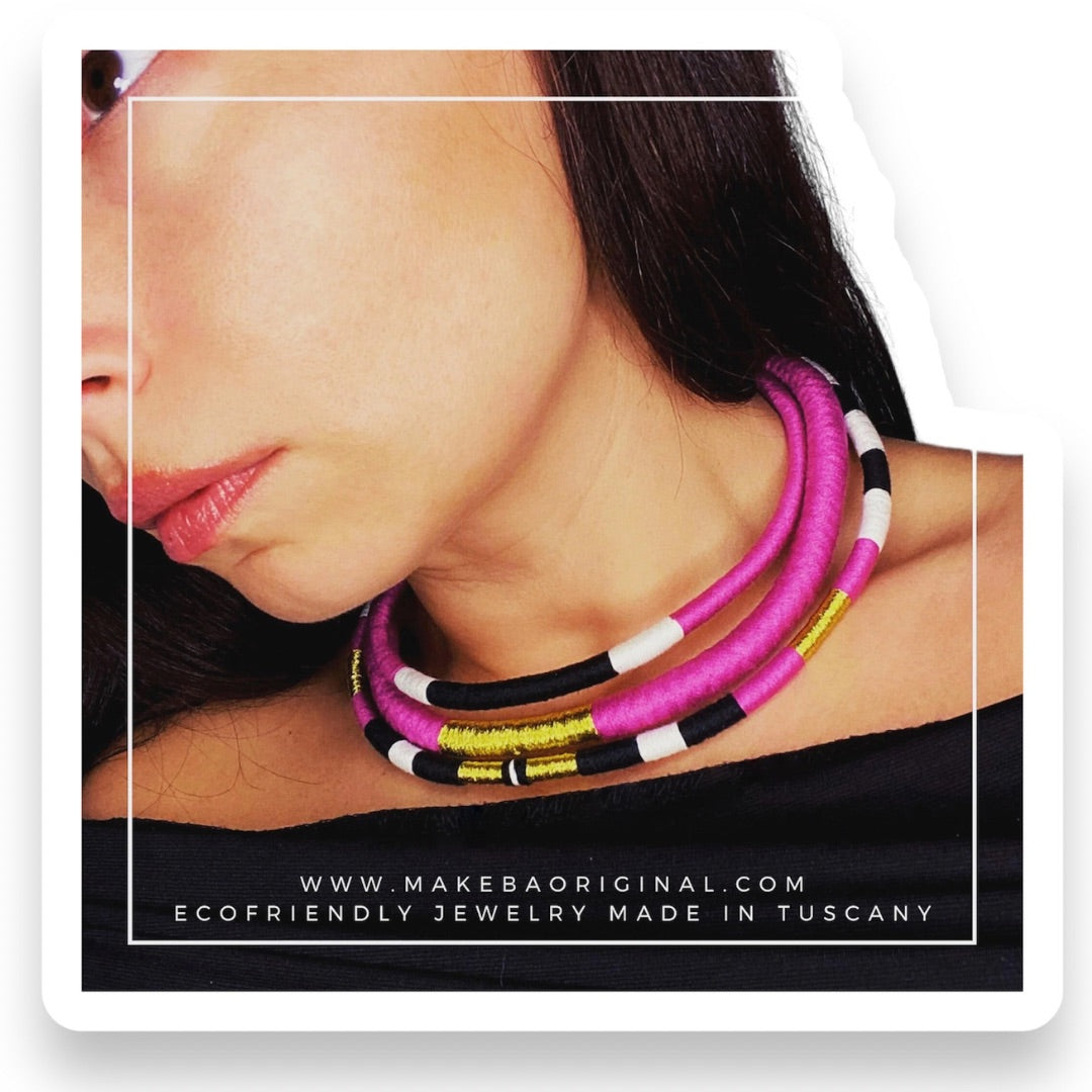 Girocollo Tri - Cairo - Magenta Rosa Gold