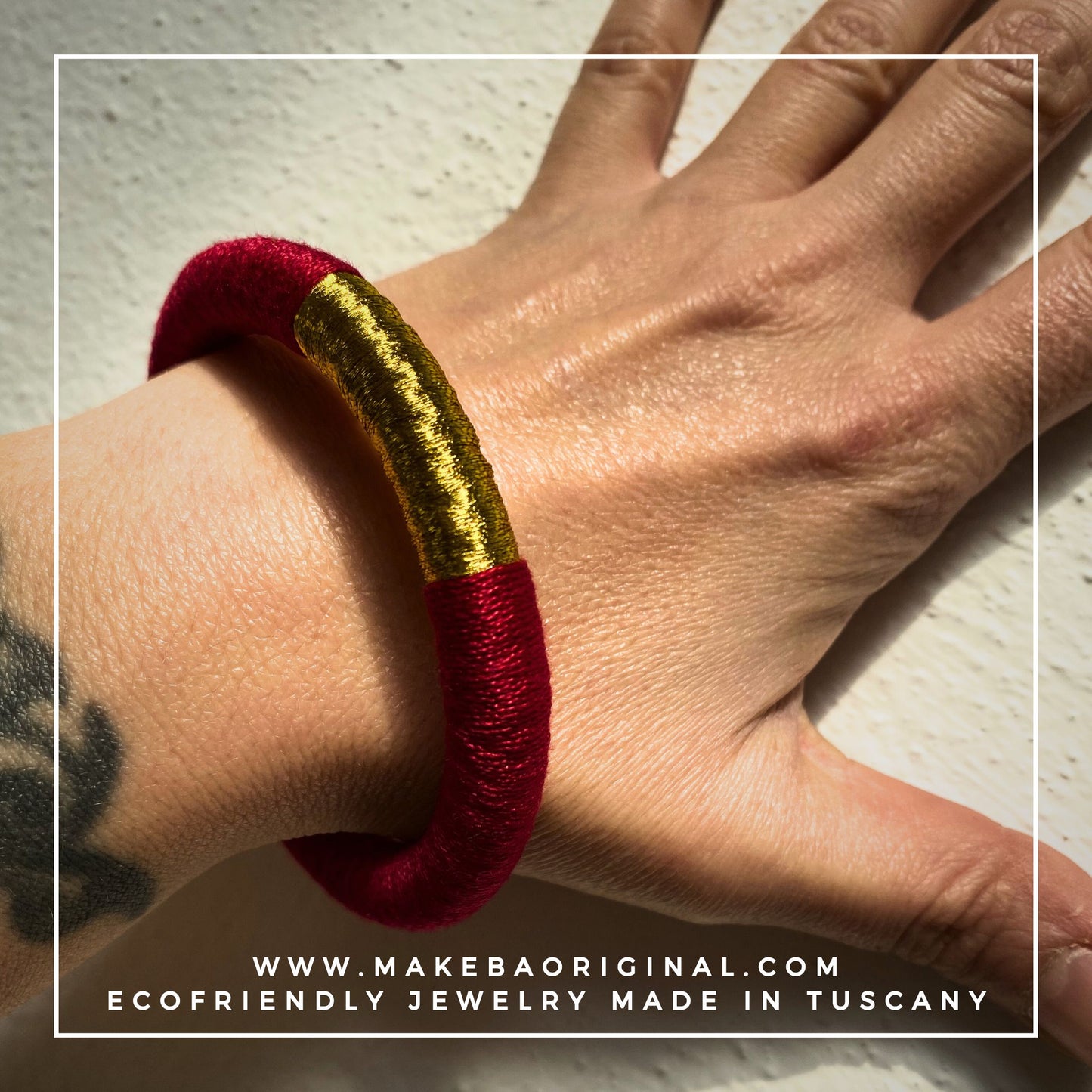 Bracciale Bangle Classic - Borgogna Oro Gold