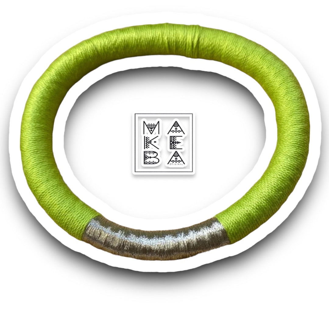 Bracciale Bangle Classic - Verde Acido Lime Argento Silver