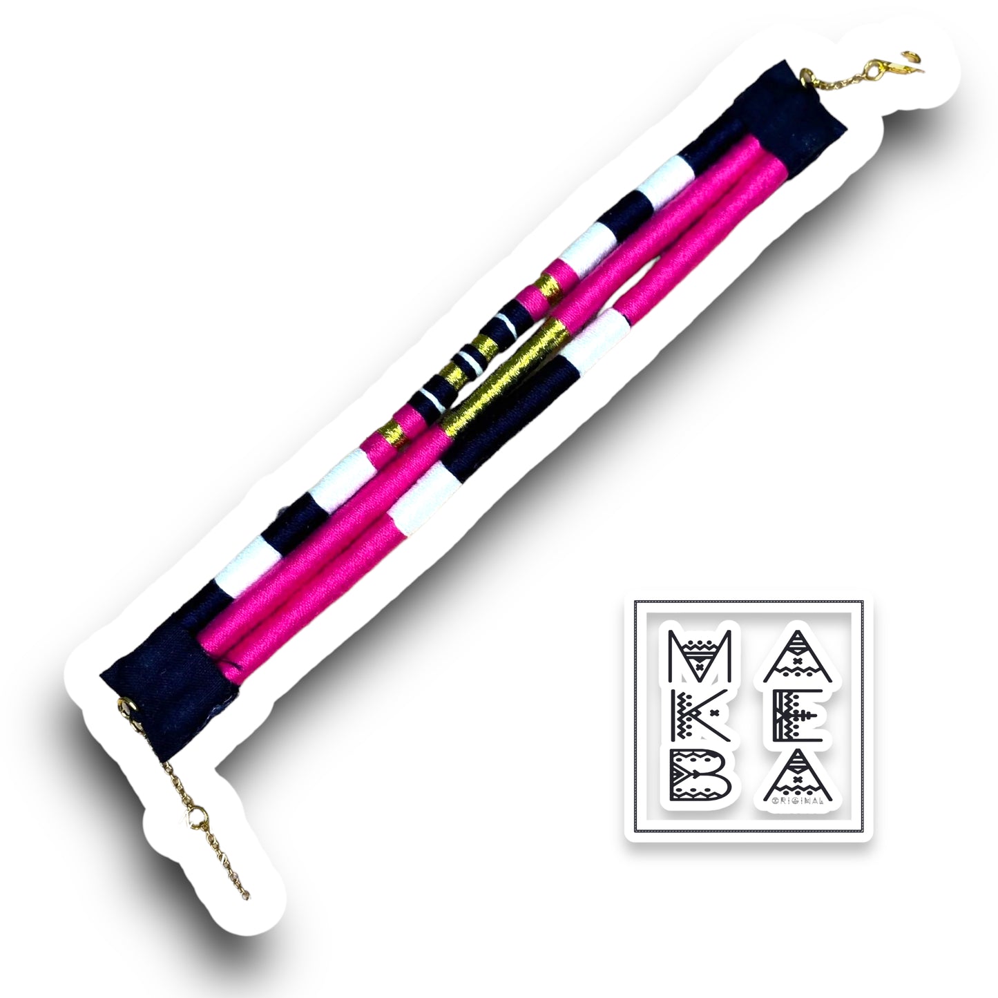 Bracciale Tri Cairo - Fuxia rosa oro gold