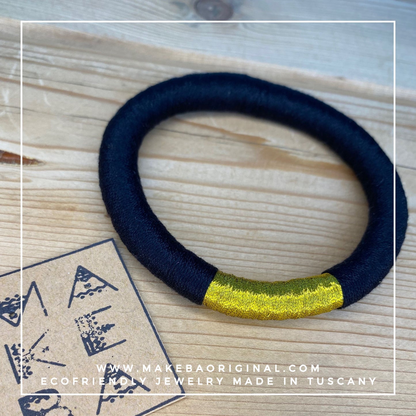 Bracciale Bangle Classic - Nero Oro Gold