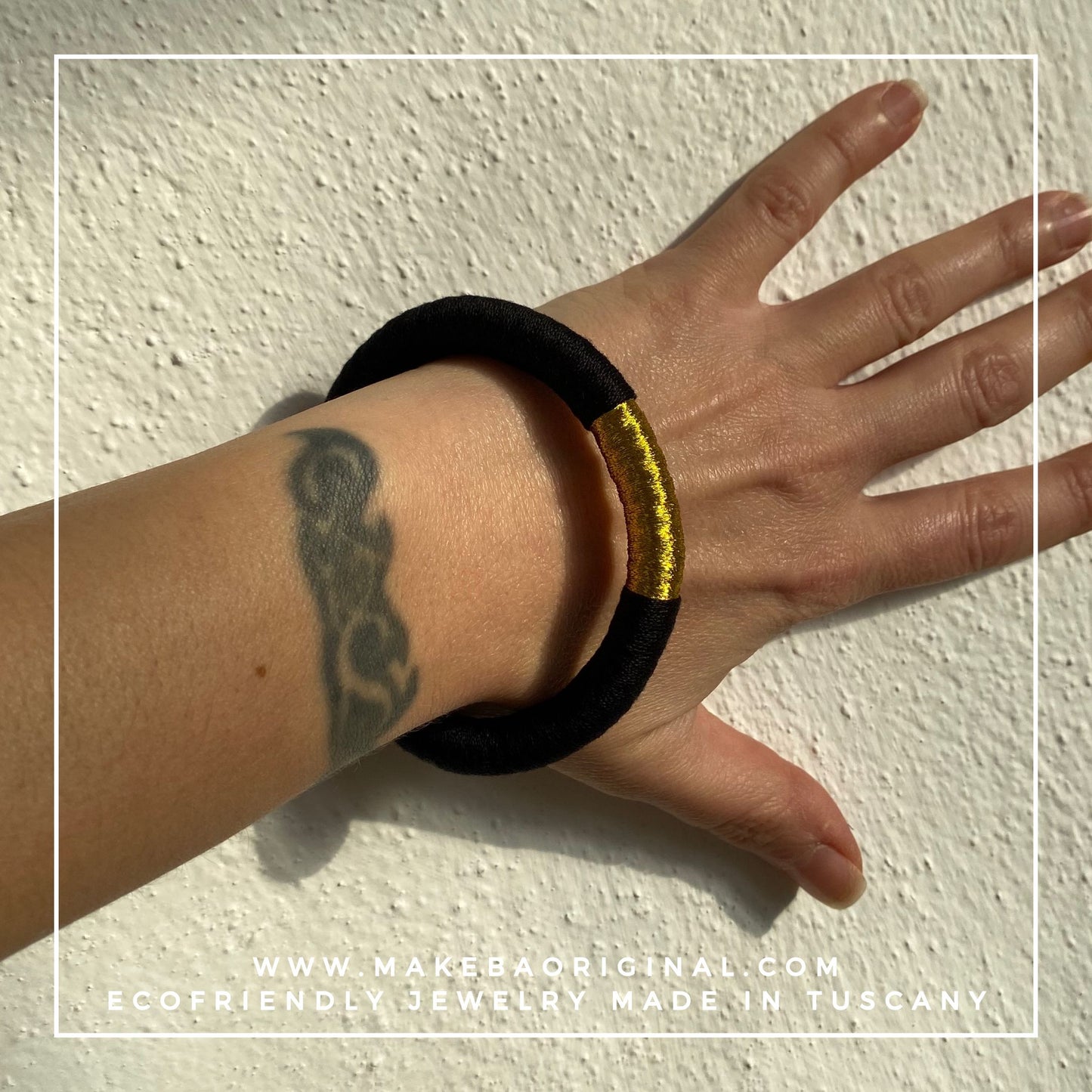 Bracciale Bangle Classic - Nero Oro Gold