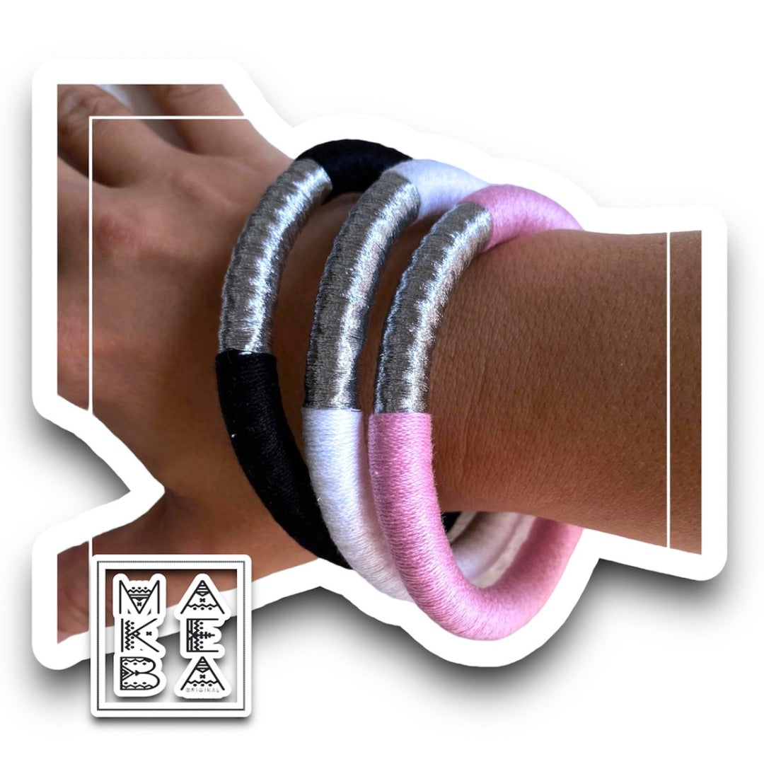 Set 3 Bangle Classic - “Candy crush” Argento Silver