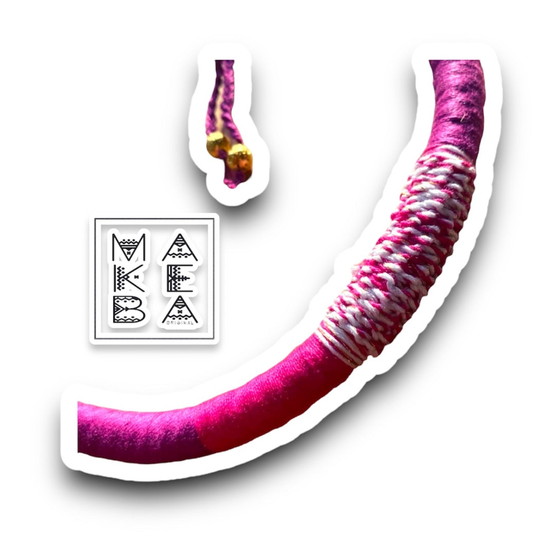 Collana singola - Habibi - Magenta rosa oro gold