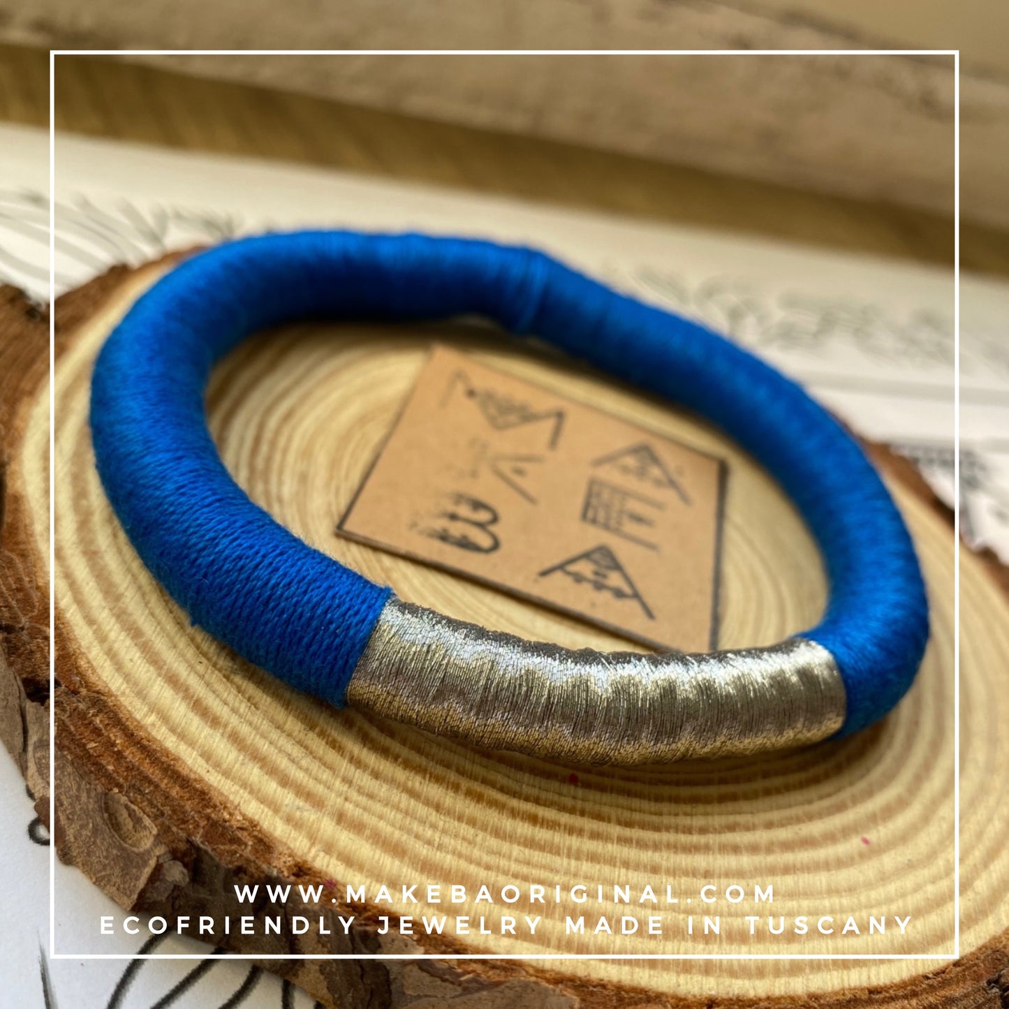 Bracciale Bangle Classic - Blu elettrico Argento Silver