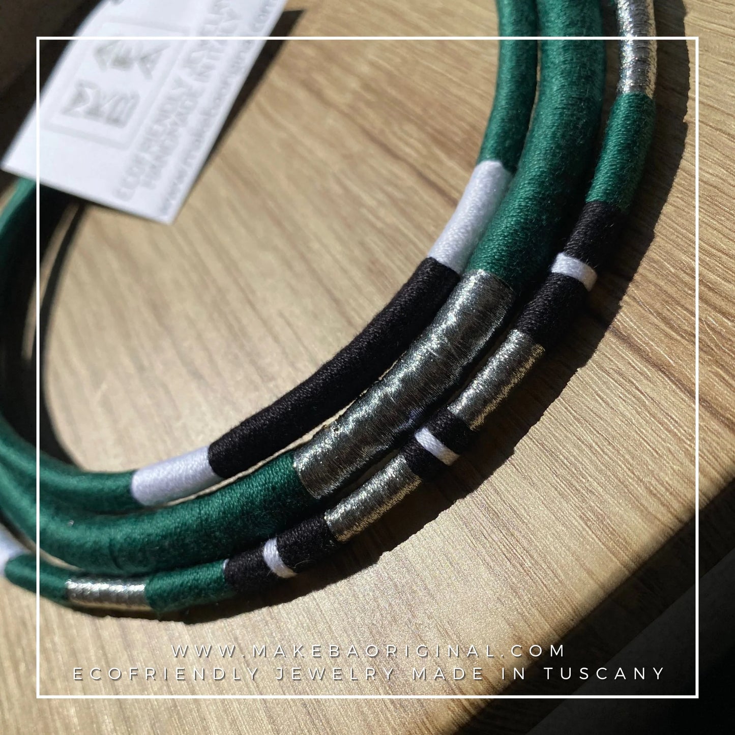 Girocollo Tri - Cairo - Verde Bosco argento silver