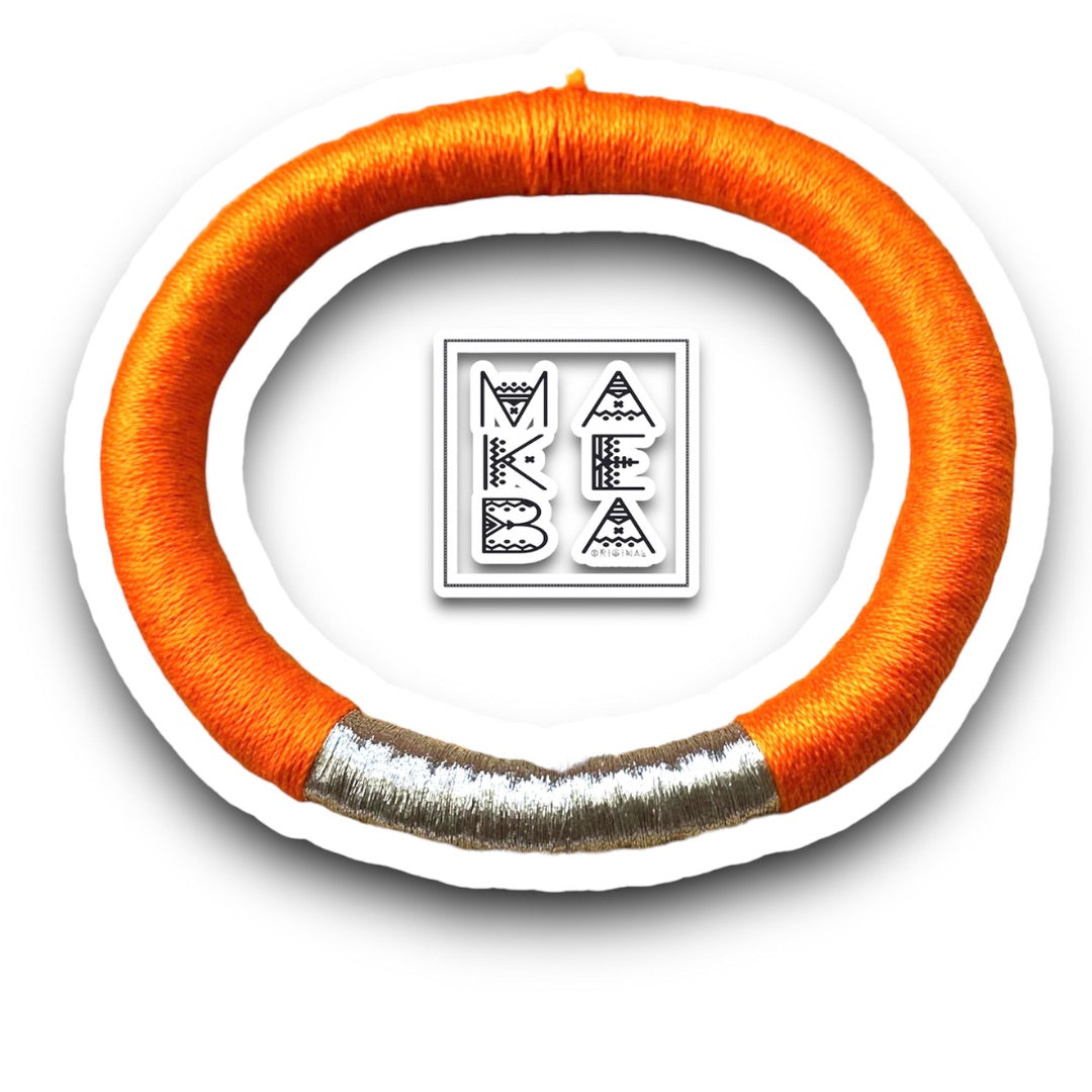 Bracciale Bangle Classic - Arancio Argento Silver