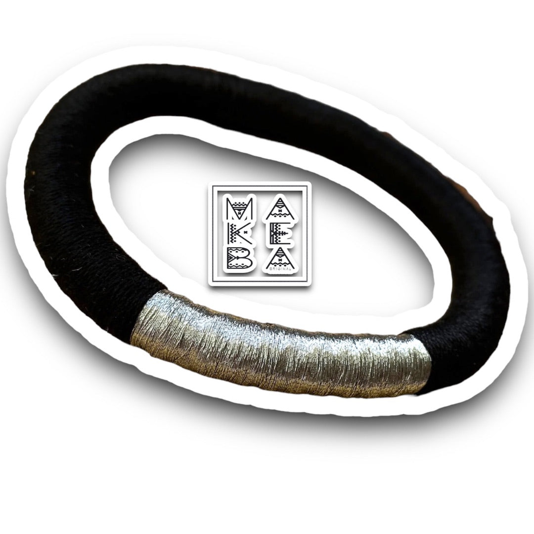 Bracciale Bangle Classic - Nero Argento Silver