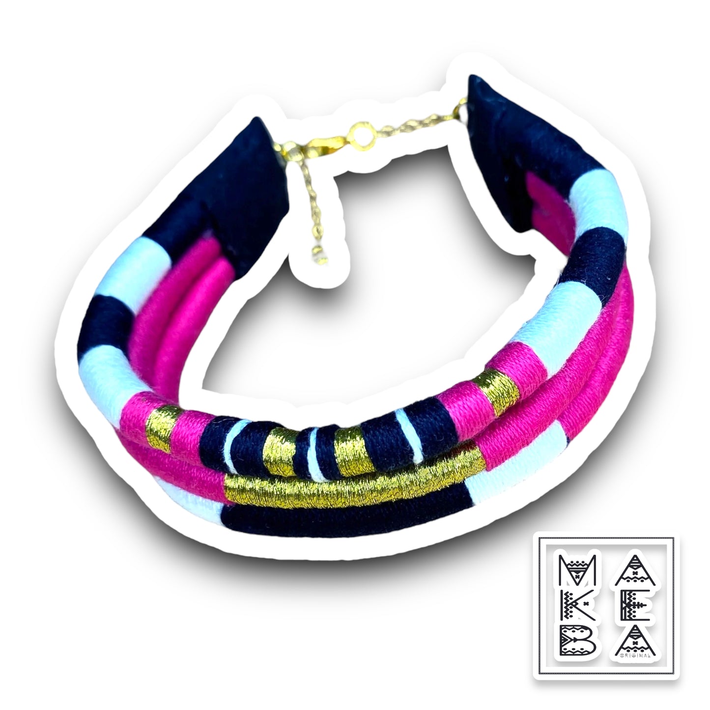Bracciale Tri Cairo - Fuxia rosa oro gold