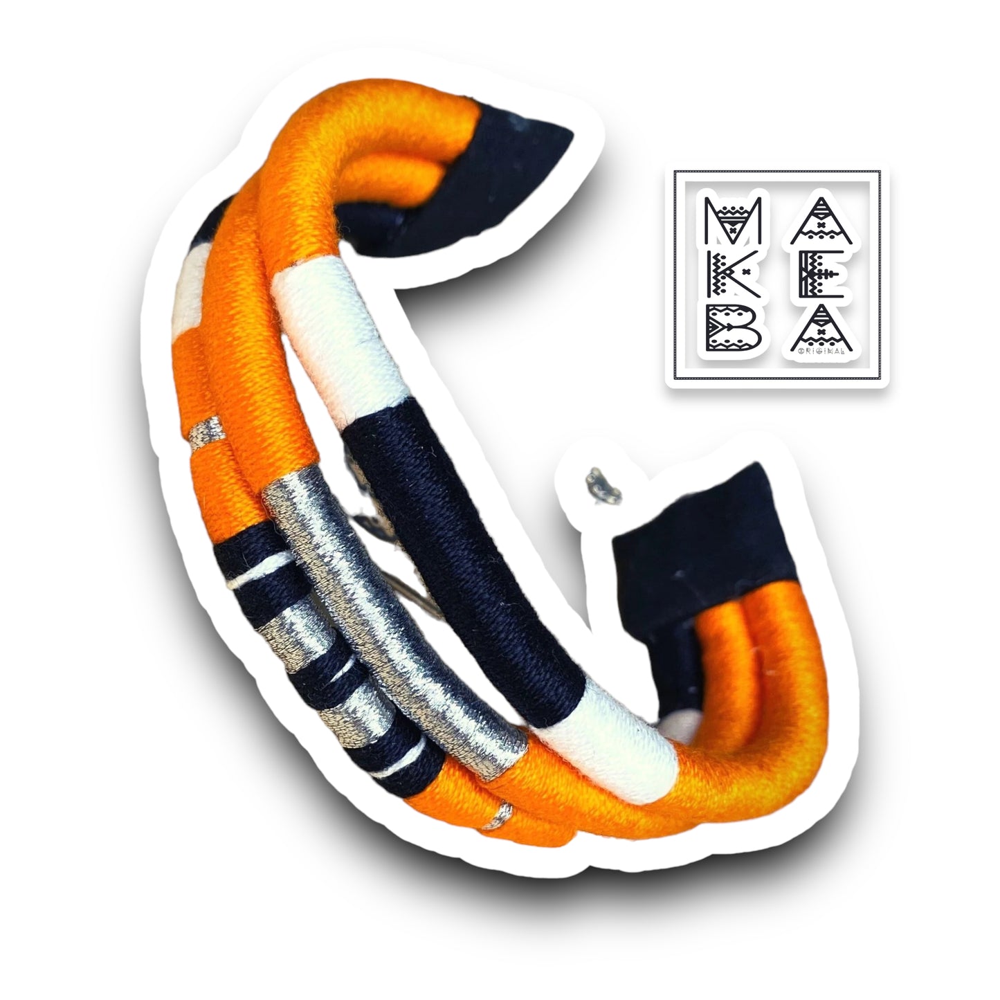 Bracciale Tri Cairo - Arancio silver argento