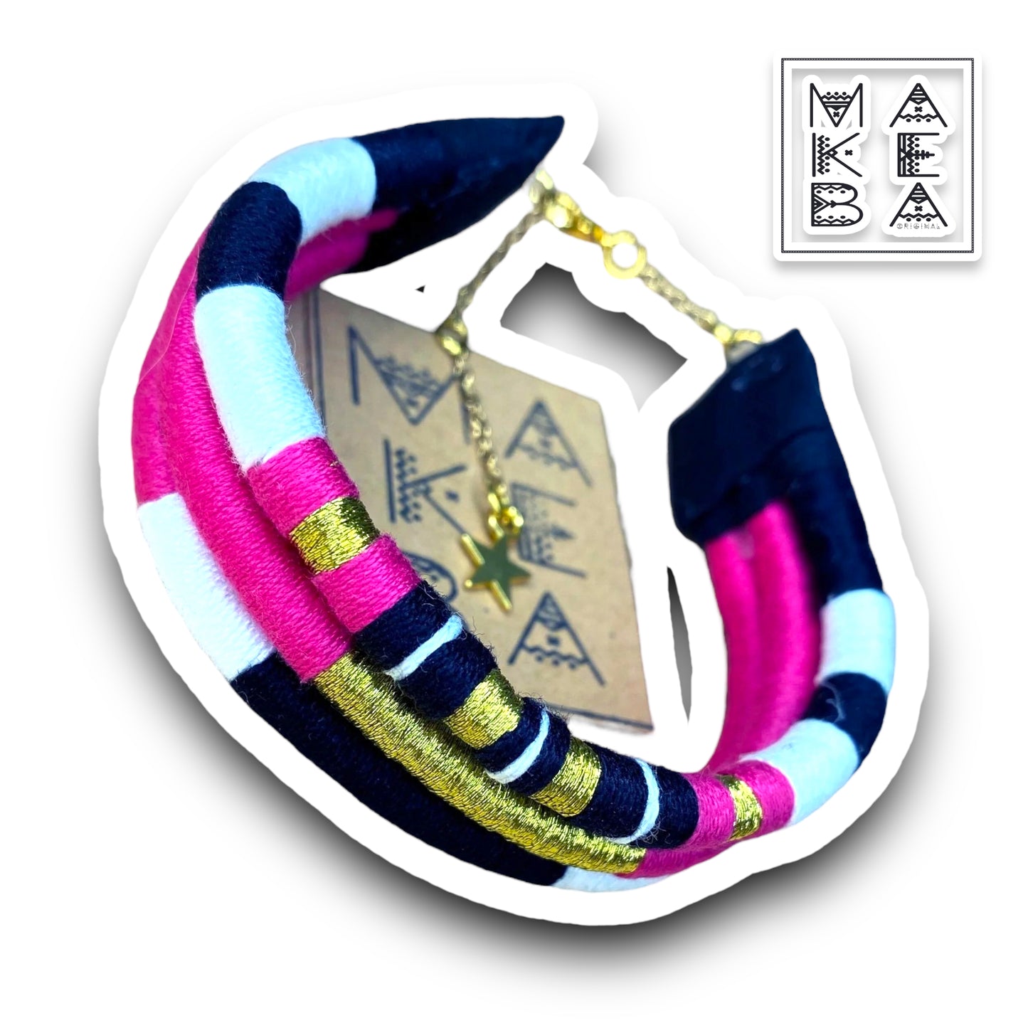 Bracciale Tri Cairo - Fuxia rosa oro gold