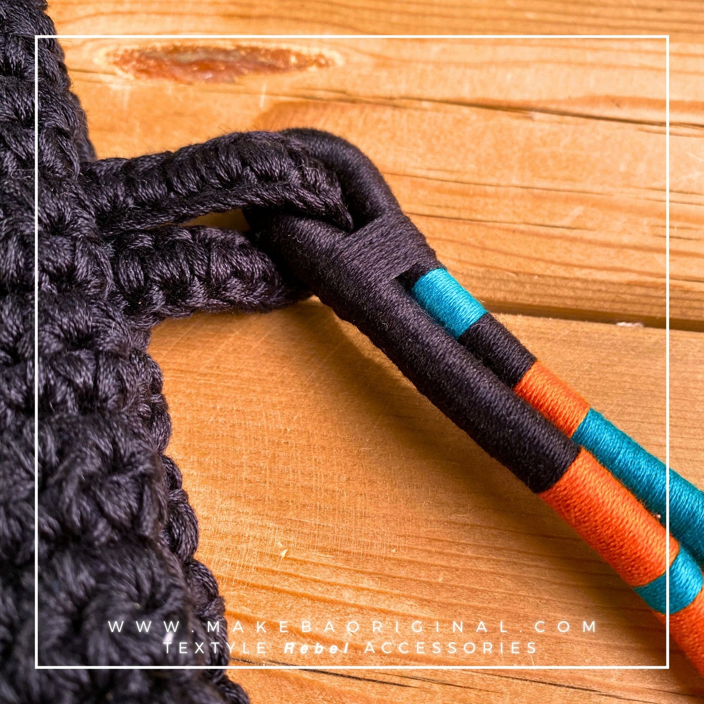 Handbag Robi - Nero Arancio Petrolio