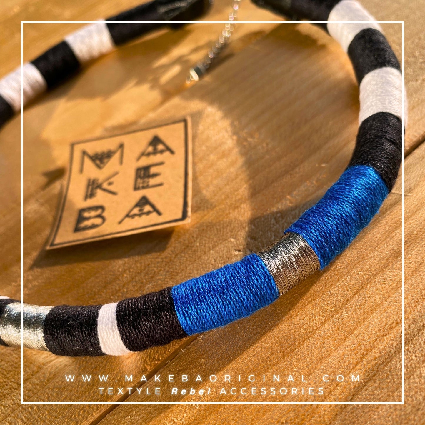 Collana Singola - Cleopatra - Blu Elettrico Silver