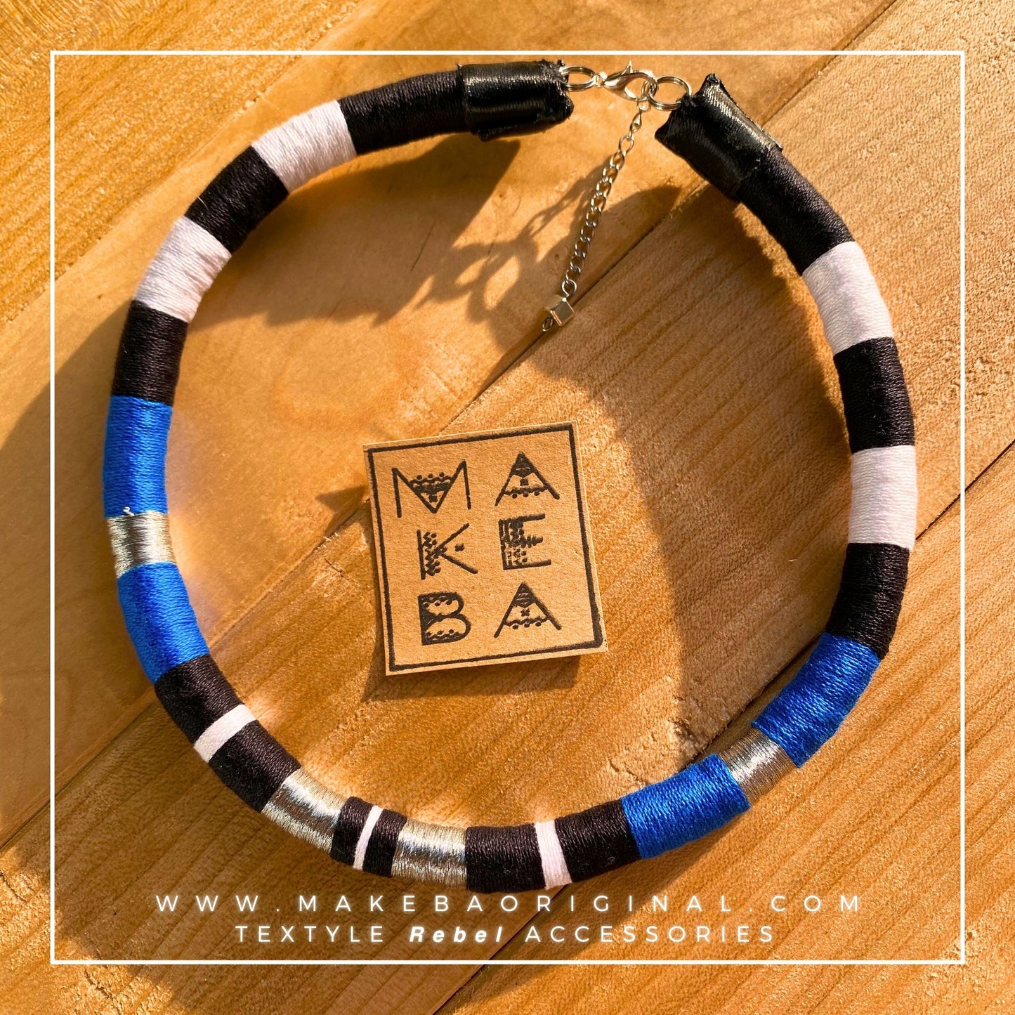 Collana Singola - Cleopatra - Blu Elettrico Silver