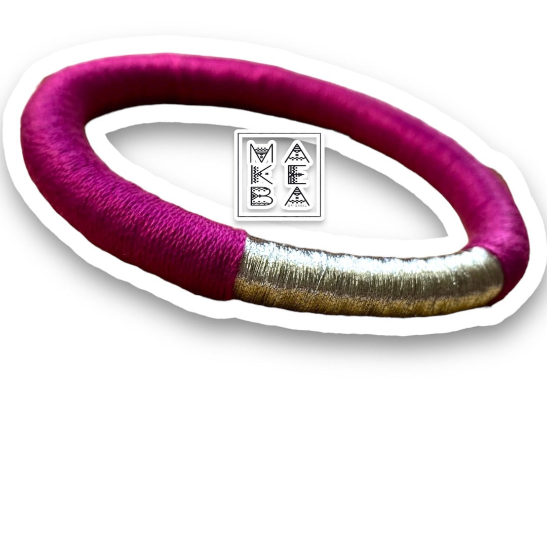 Bracciale Bangle Classic - Magenta Argento Silver