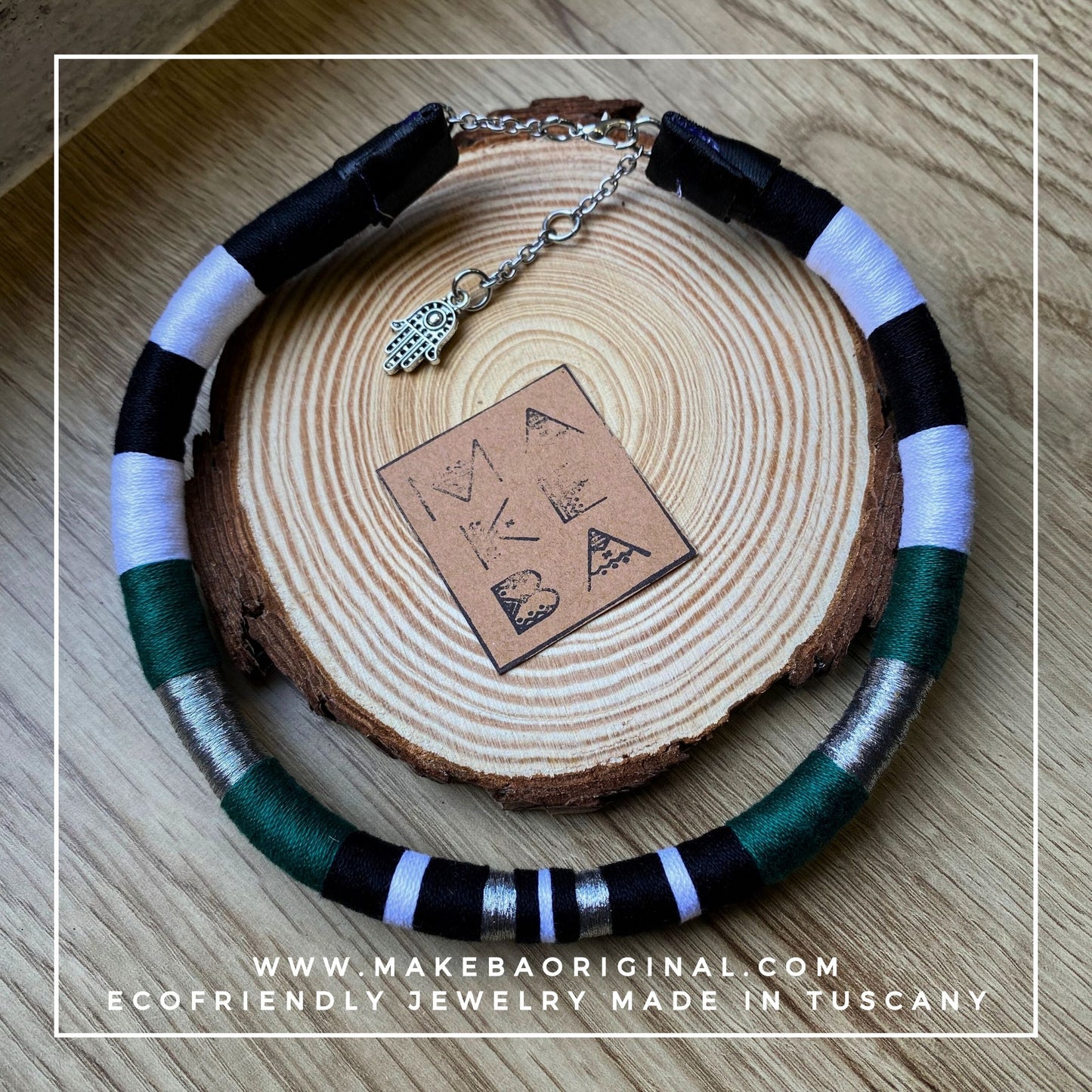 Collana Singola - Cleopatra - Verde bosco Argento/Silver
