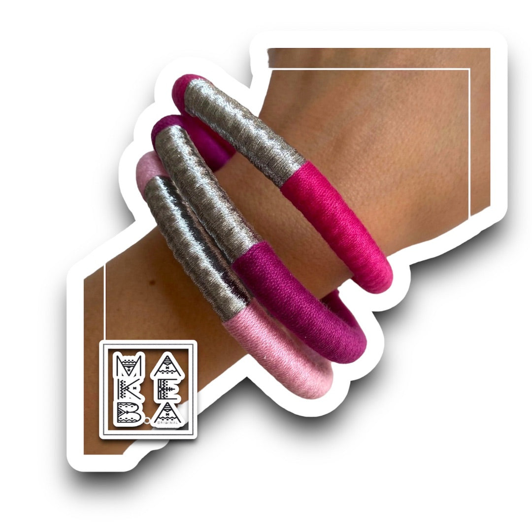 Set 3 Bangle Classic - “Super Flower” Argento Silver