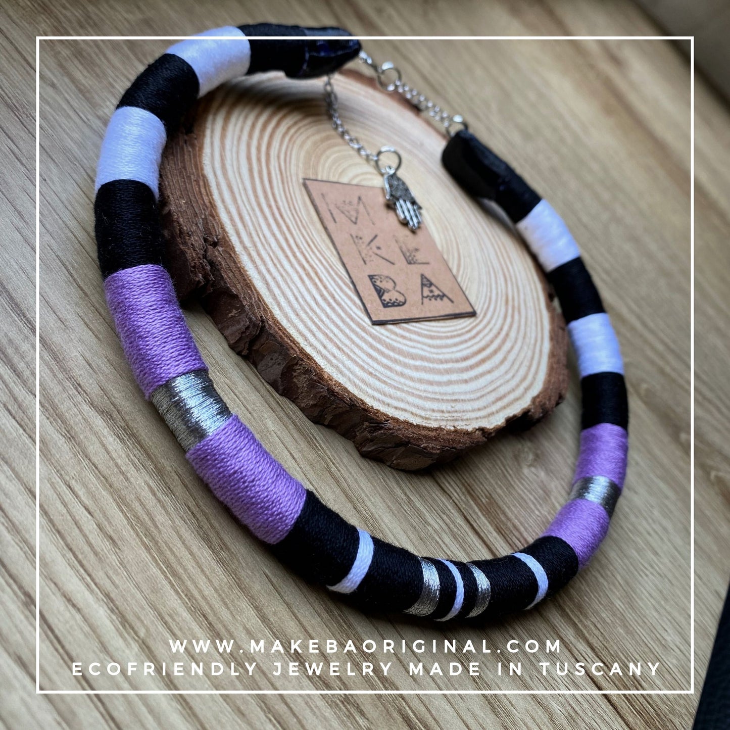 Collana Singola - Cleopatra - Violetto Argento/Silver