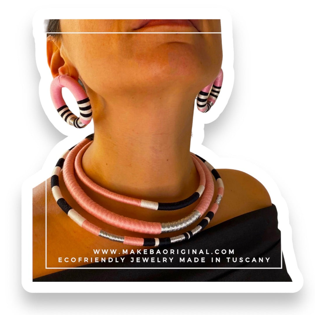 Girocollo Tri - Cairo - Rosa Vanity argento silver