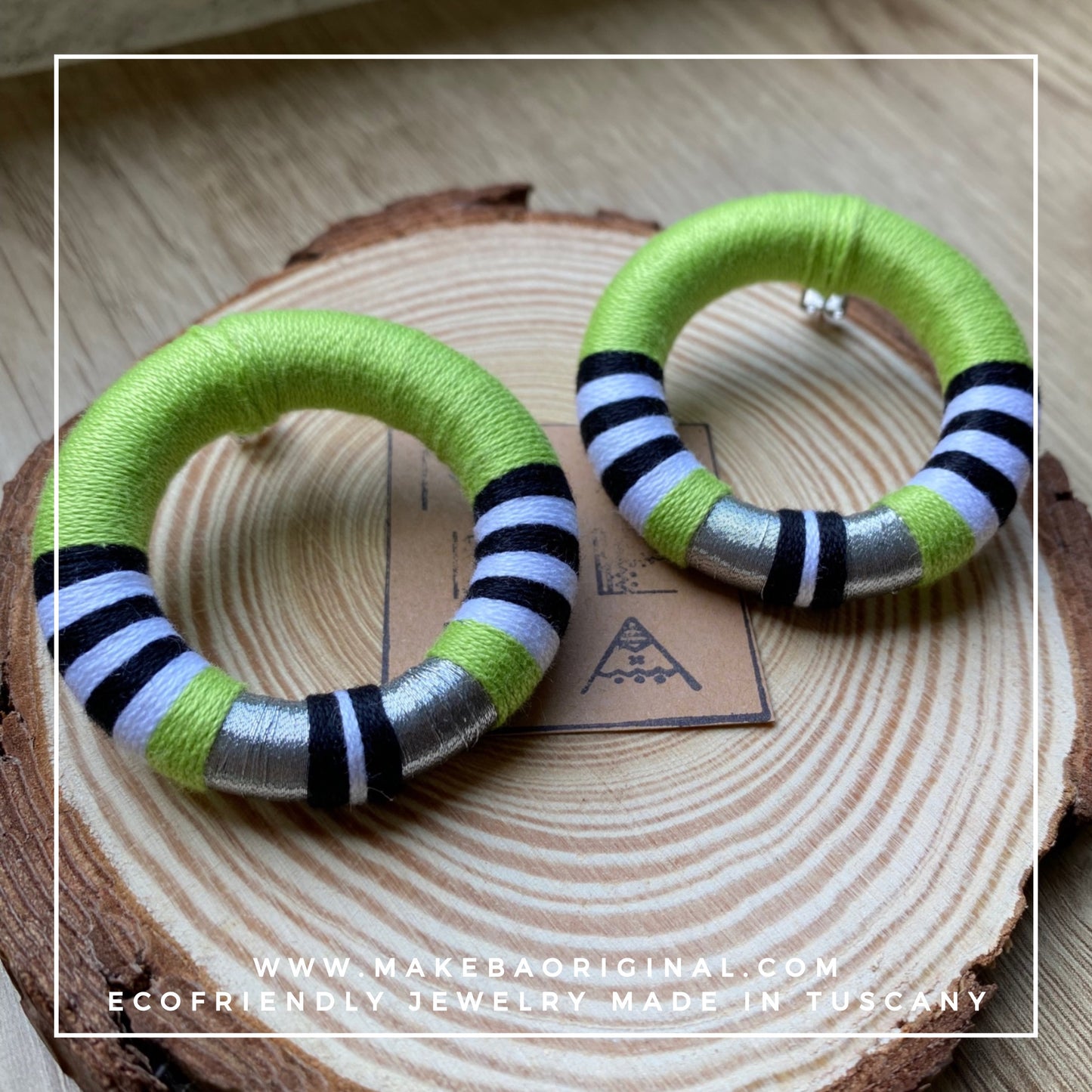 Orecchini Maxi Cleo - Verde Lime silver argento