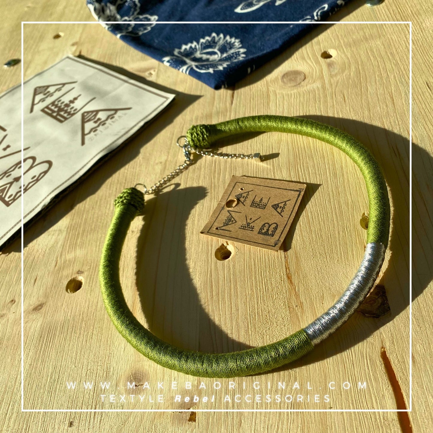 Collana Classic Singola - Verde Oliva Silver