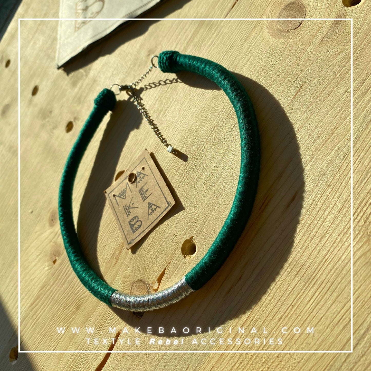 Collana Classic Singola - Verde Bosco Silver
