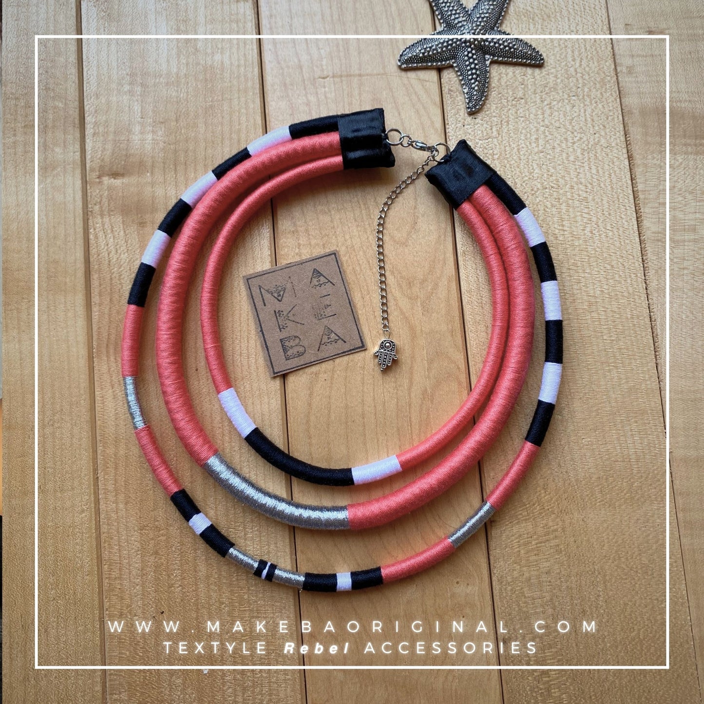 Girocollo Tri - Cairo - Corallo Argento Silver