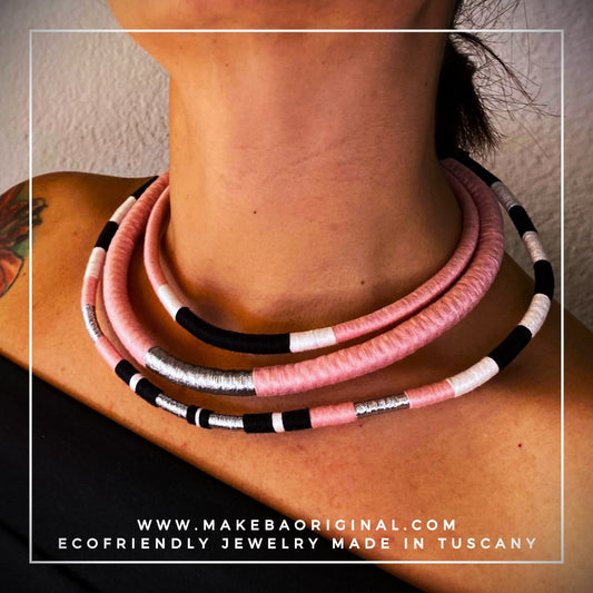 Girocollo Tri - Cairo - Rosa Vanity argento silver