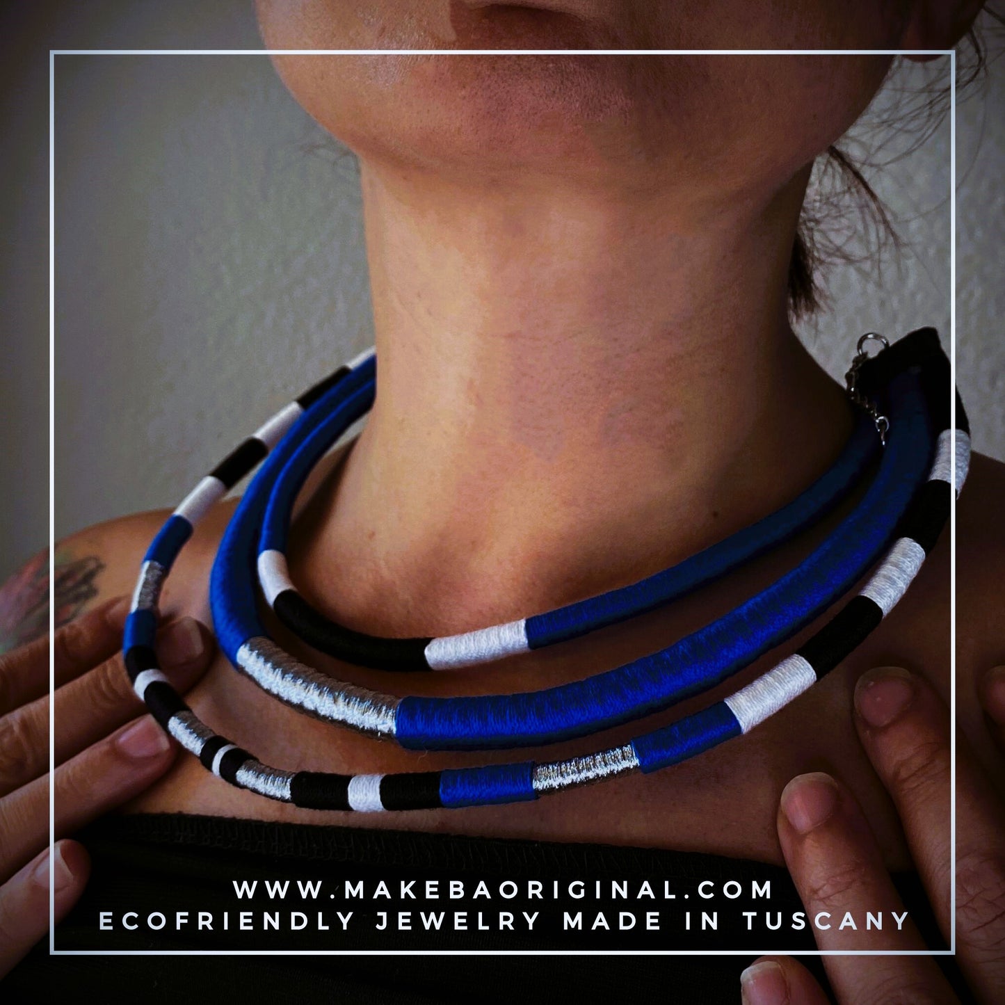 Girocollo Tri - Cairo - Blu Elettrico Argento Silver