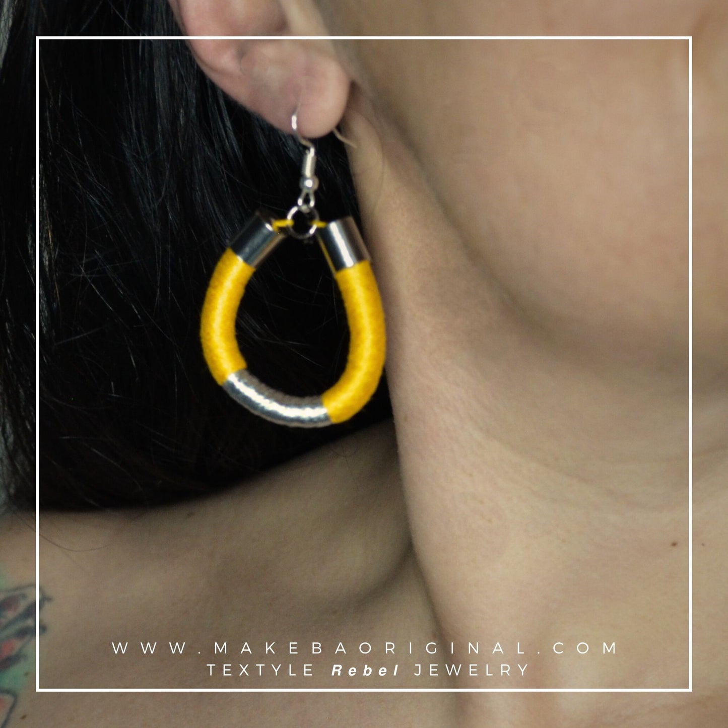 Orecchini Classic Drop - Giallo Silver