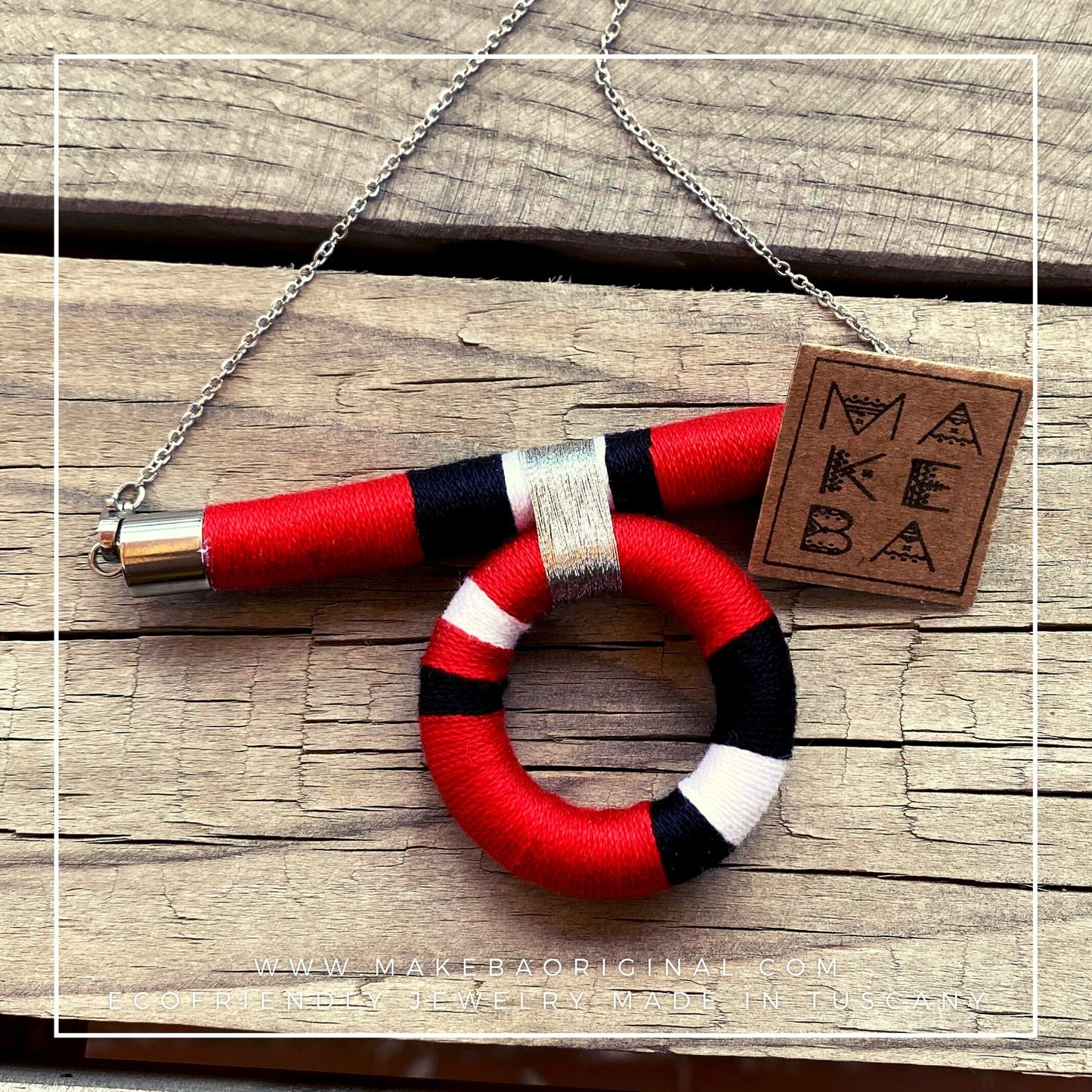 COLLANA TOTEM - ROSSO NERO BIANCO