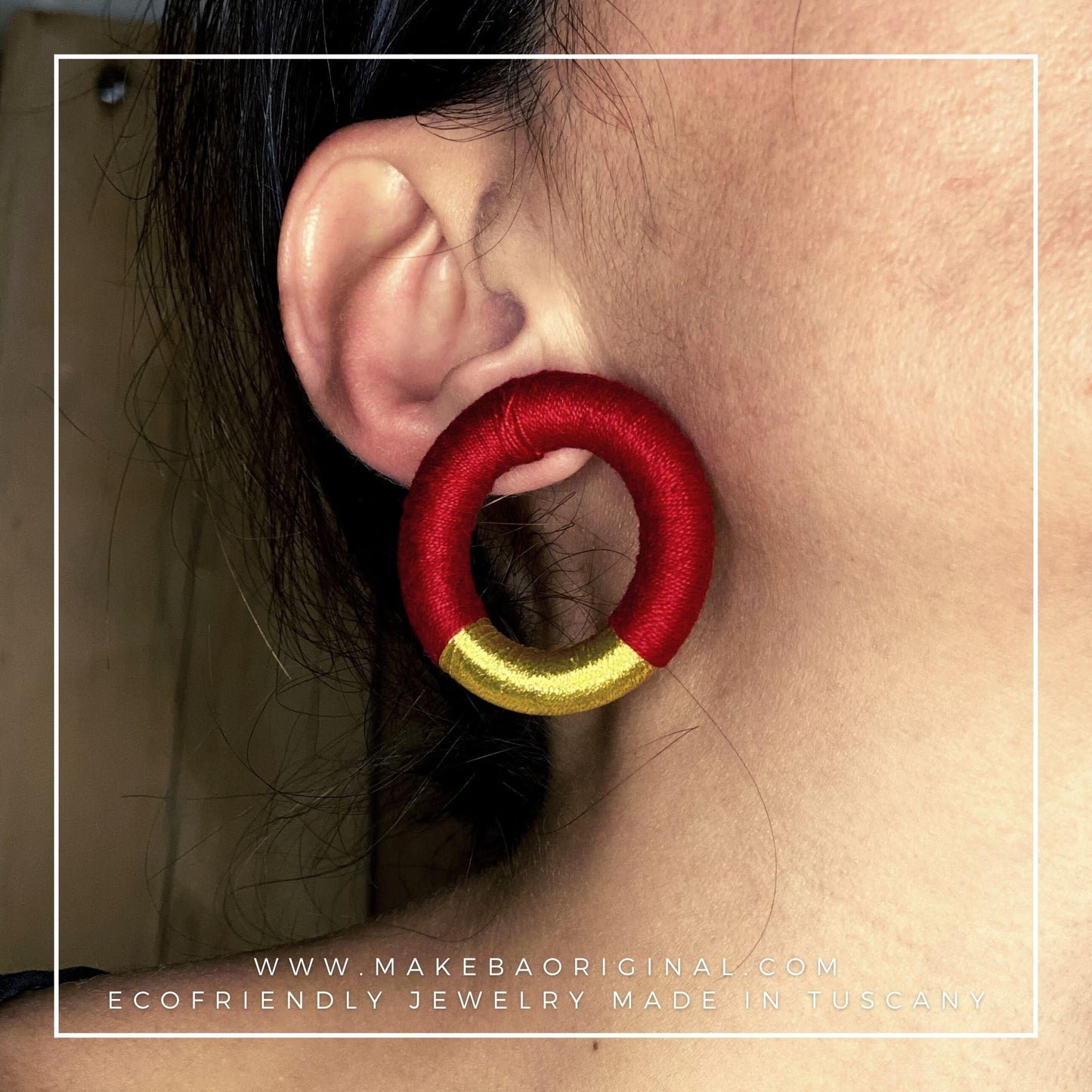 Orecchini Maxi - Borgogna oro gold