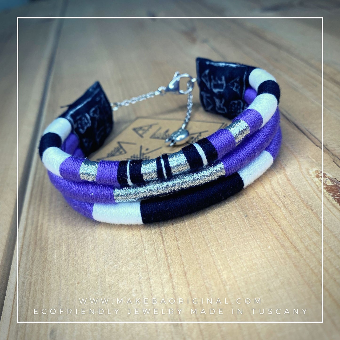 Bracciale Tri Cairo - Viola Argento silver