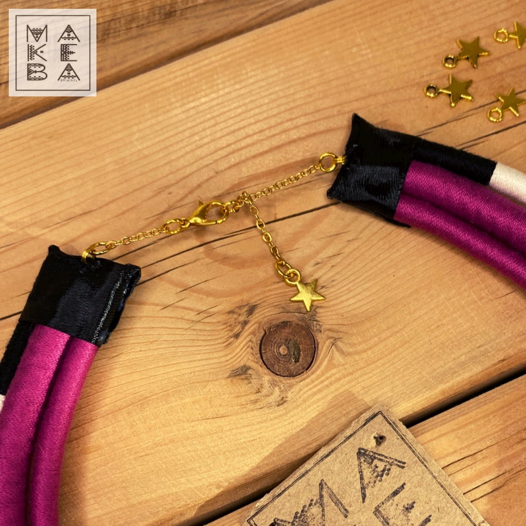 Girocollo Tri - Cairo - Magenta Rosa Gold