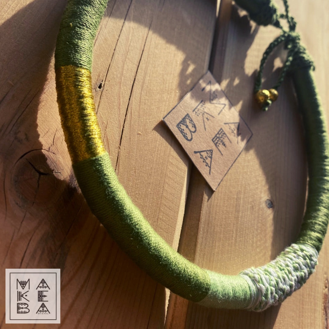 Collana singola - Habibi - Verde Oliva oro gold