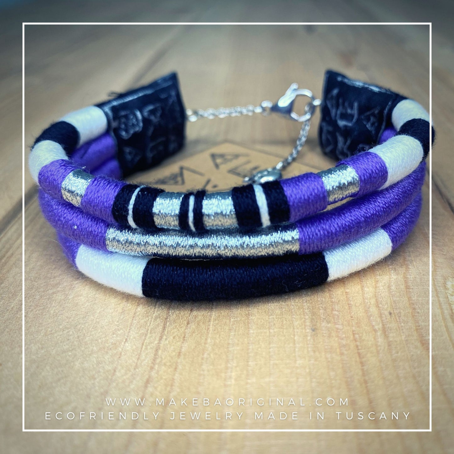 Bracciale Tri Cairo - Viola Argento silver