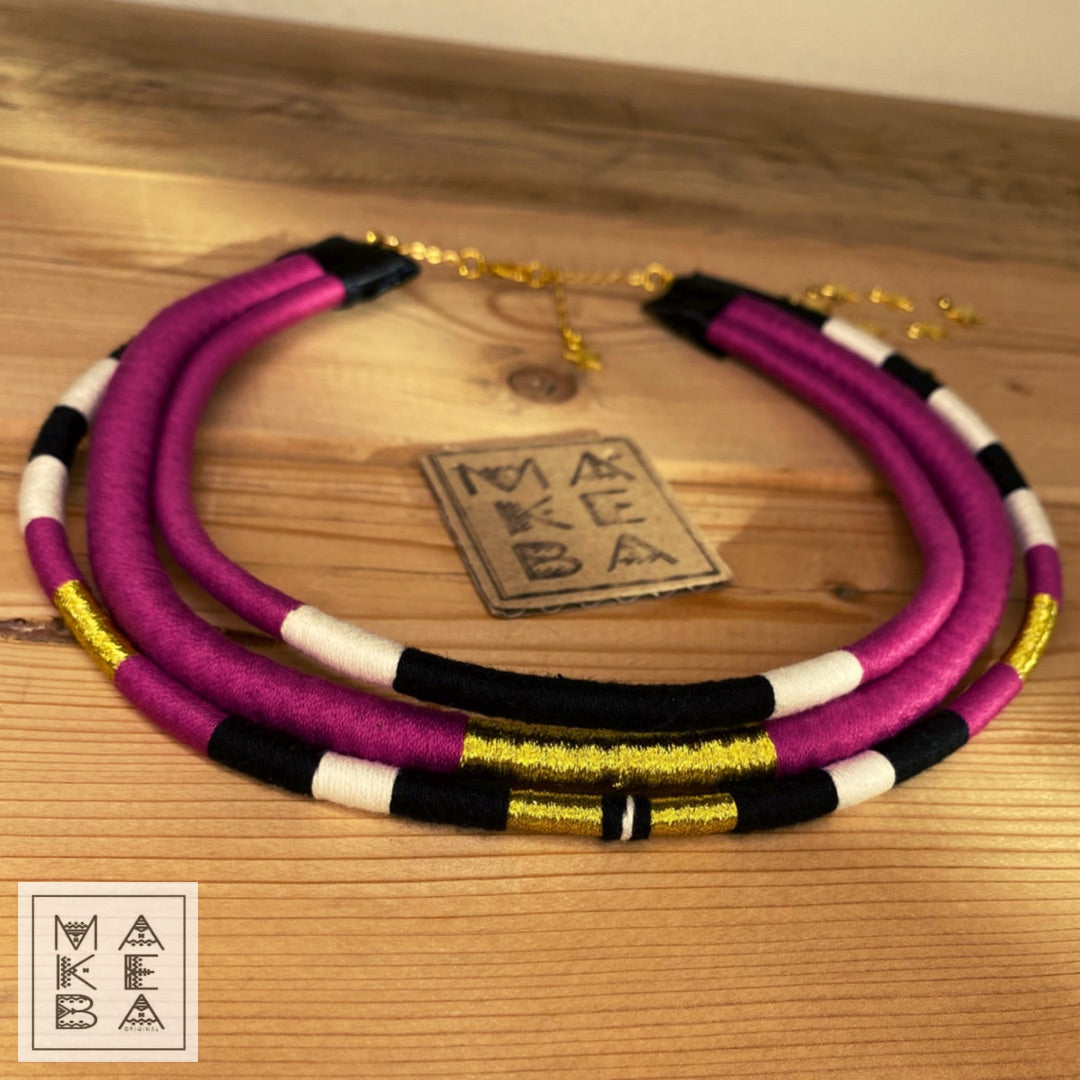 Girocollo Tri - Cairo - Magenta Rosa Gold