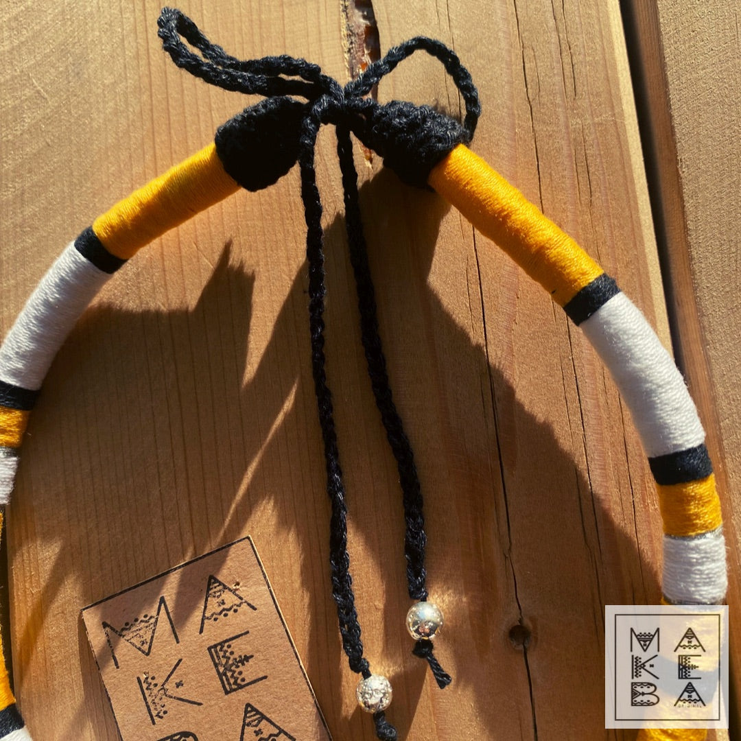 COLLANA ANTHEA - NERO BIANCO ZAFFERANO
