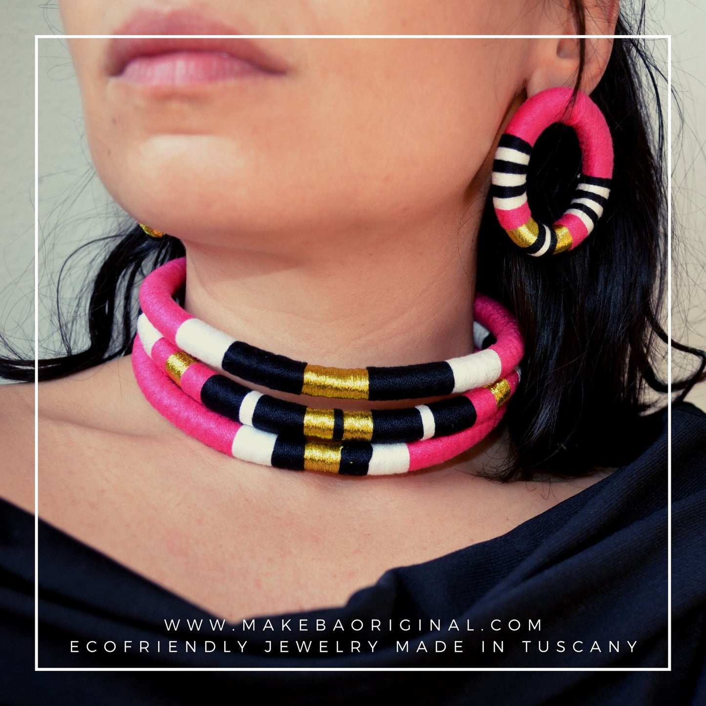 Collarino Iconic - Cleopatra - Rosa Fuxia Oro Gold