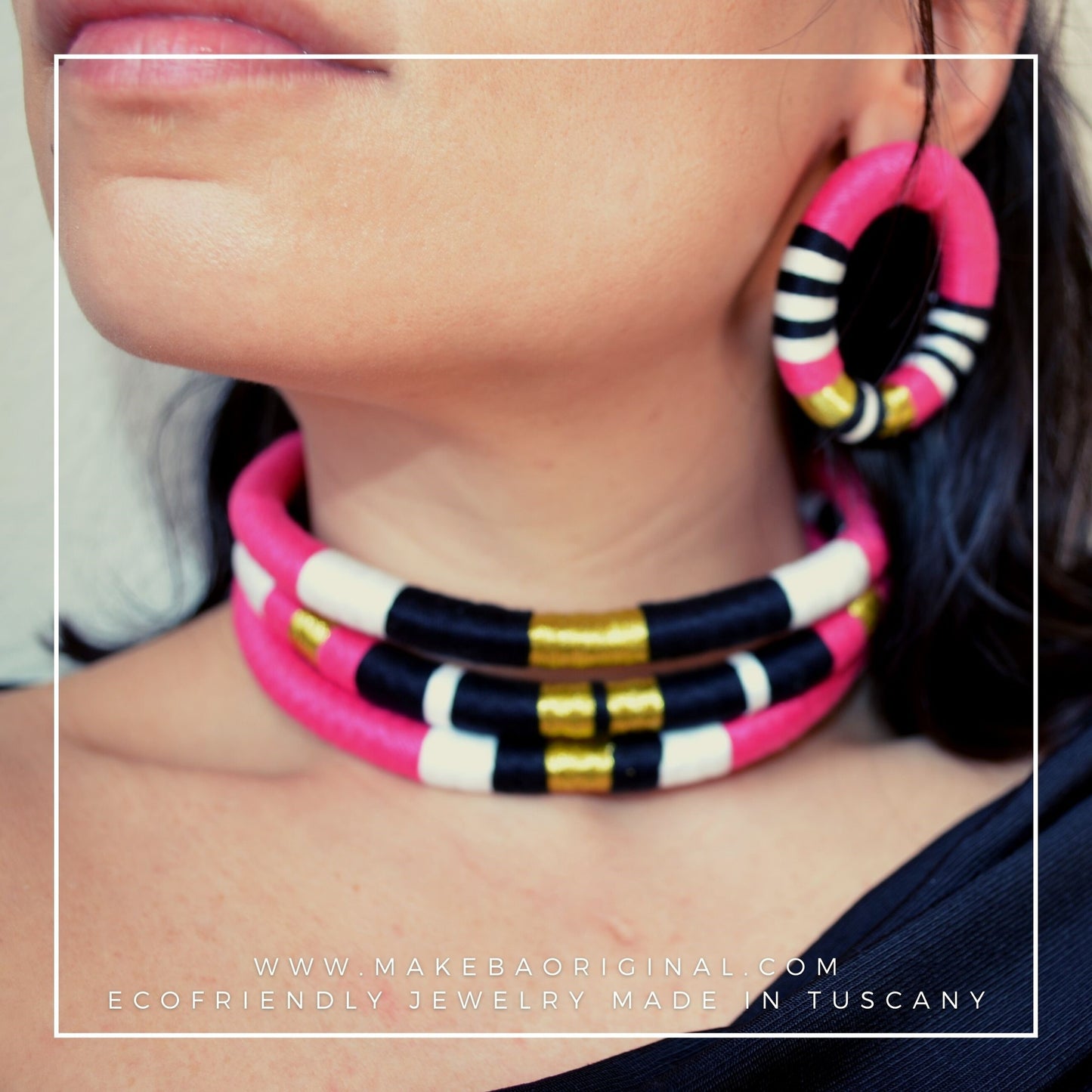 Collarino Iconic - Cleopatra - Rosa Fuxia Oro Gold