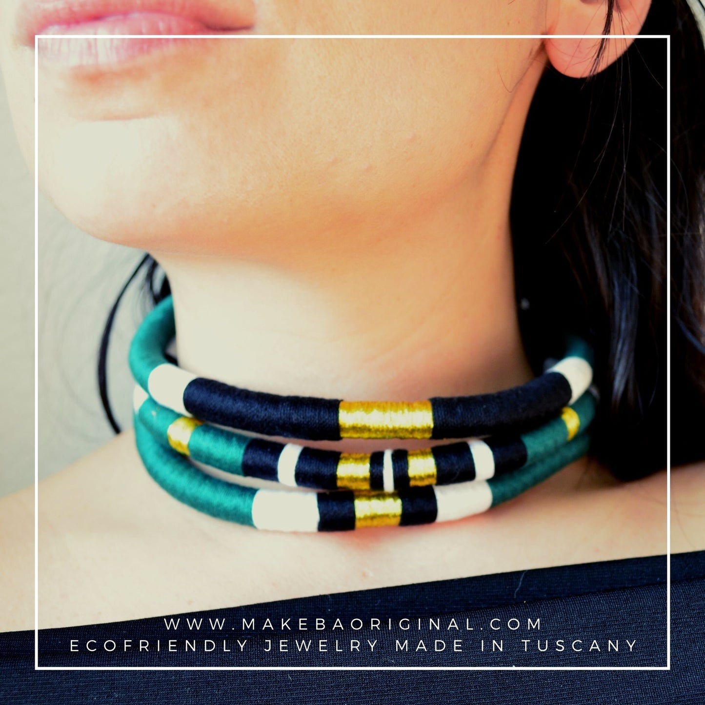 Collarino Iconic - Cleopatra - Verde Bosco Oro Gold