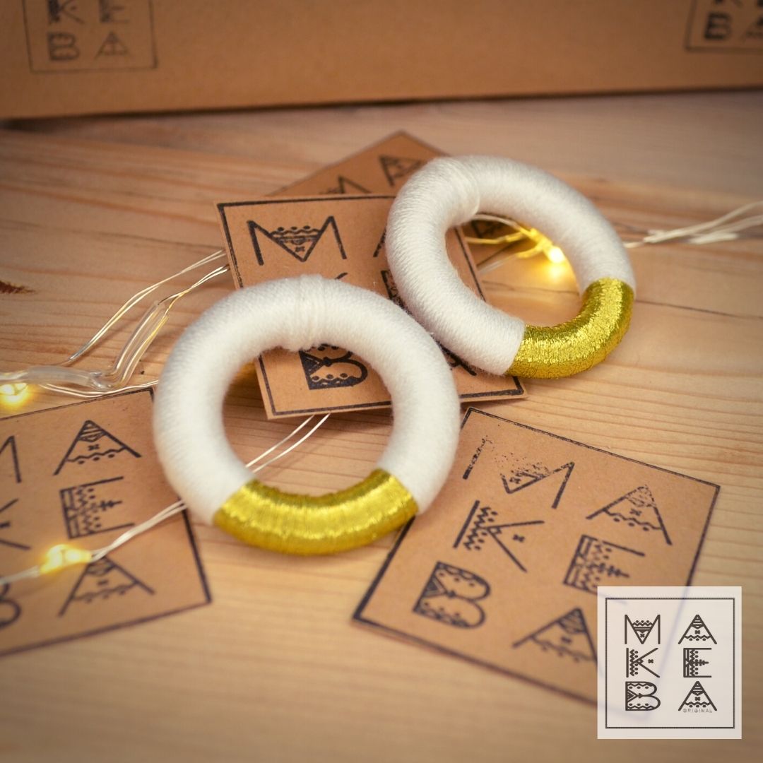 Orecchini Maxi - Bianco oro gold
