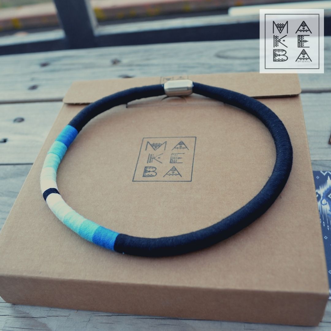 Collana Singola Zoe - Blu elettrico Azzurro