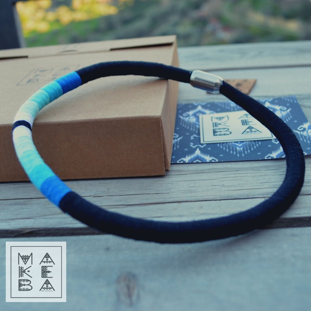 Collana Singola Zoe - Blu elettrico Azzurro