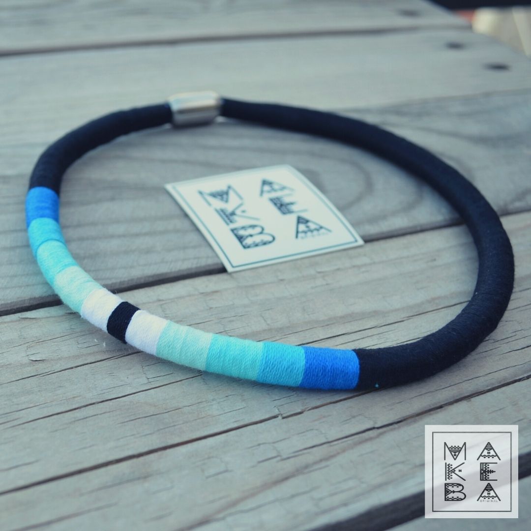 Collana Singola Zoe - Blu elettrico Azzurro