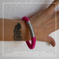 Bracciale Bangle Classic - Rosa Fuxia Argento Silver