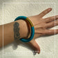 Bracciale Bangle Classic - Petrolio Oro Gold